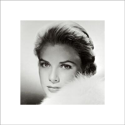 Black and white and elegant it depicts Princess Grace of Monaco when she was